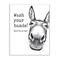 Stupell Industries Wash Your Hands Donkey Quote Bathroom Animal Humor Wood Wall Plaque